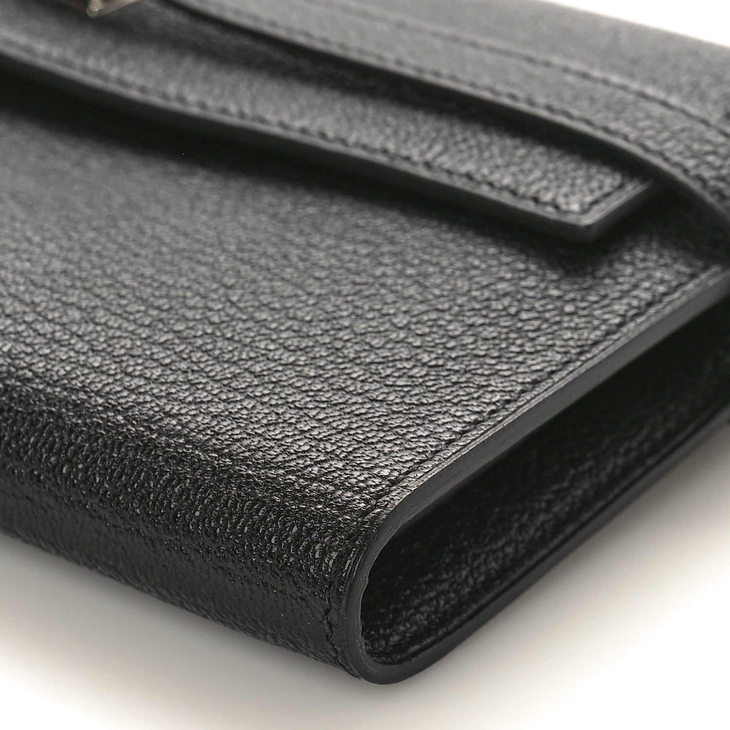 Hermes Chevre Mysore Kelly Longue Wallet Black 8 of 8