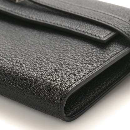 Hermes Chevre Mysore Kelly Longue Wallet Black 8 of 8