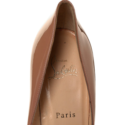 Christian Louboutin Patent Pigalle 100 Pumps 38.5 Nude 7 of 8