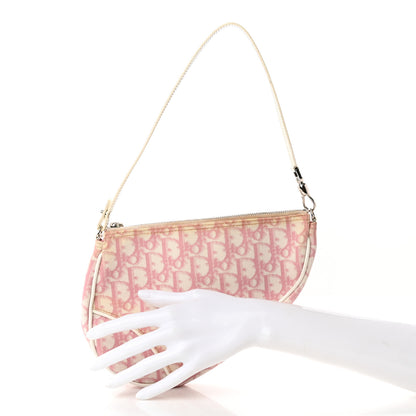Christian Dior Monogram Mini Saddle Pochette Pink 2 of 15