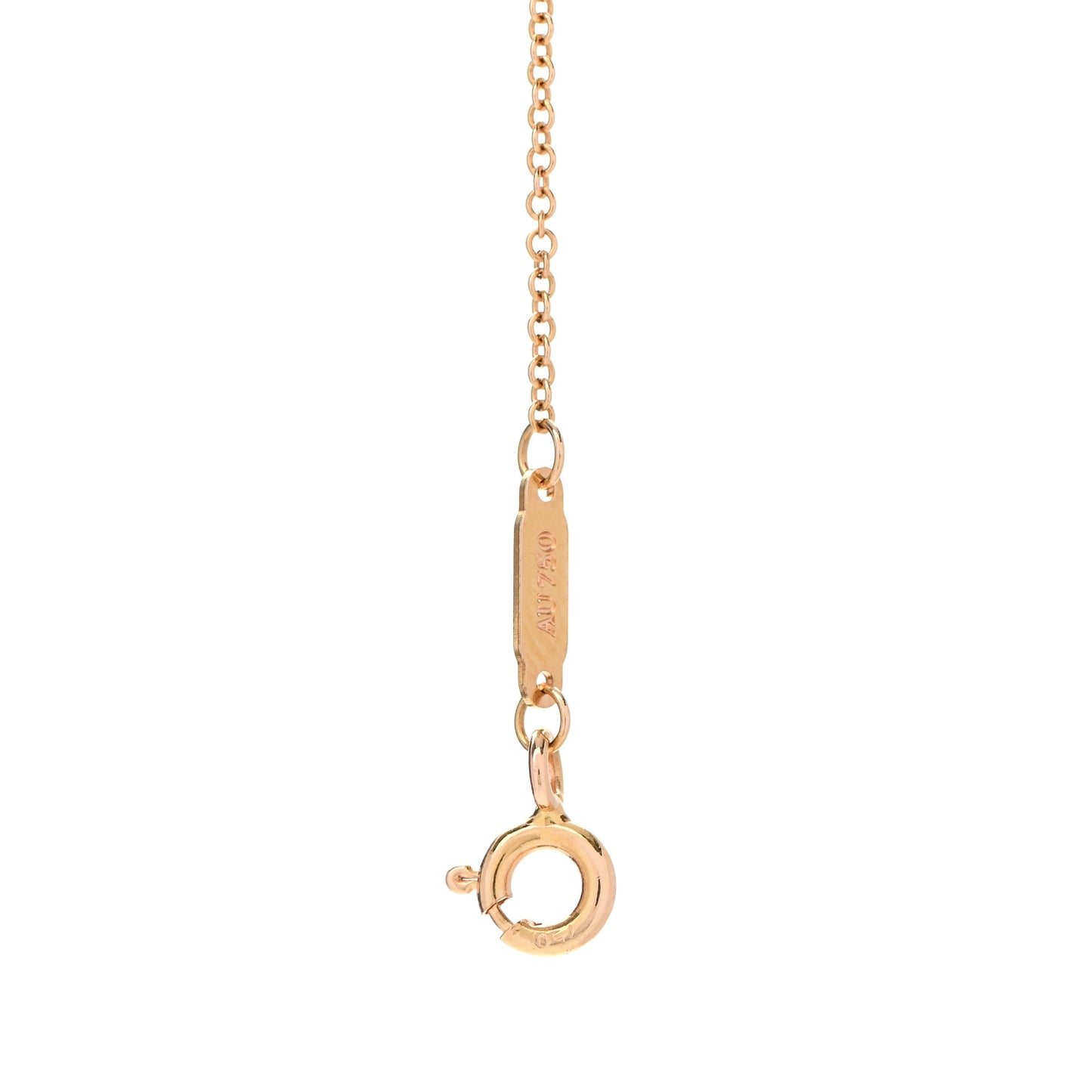 18K Rose Gold Large T Smile Pendant Necklace