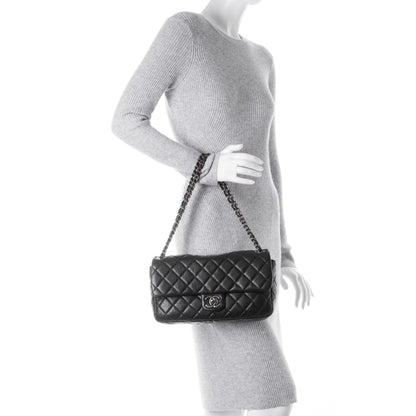 Chanel Calfskin Quilted Large Single Flap Black 2 of 9