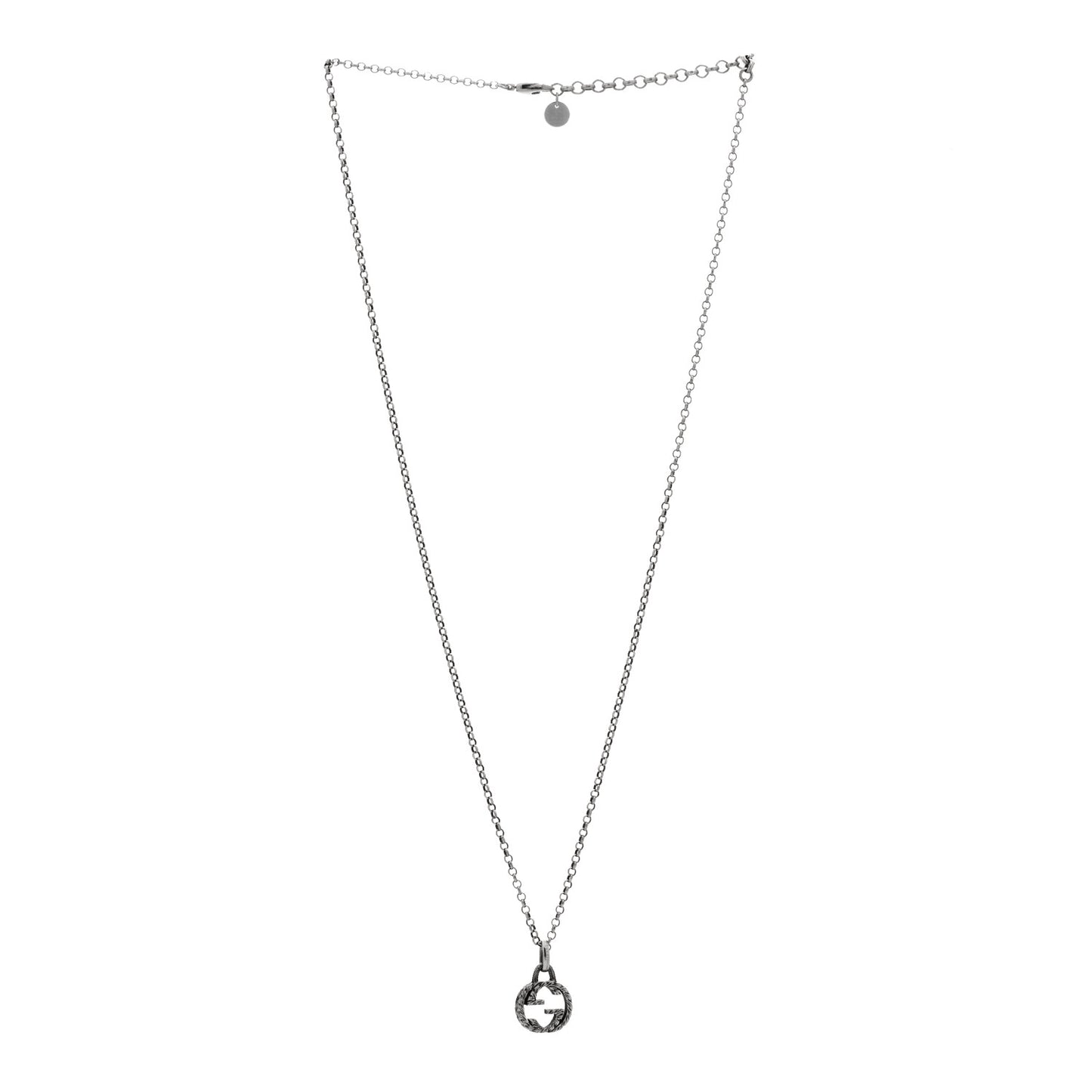 Sterling Silver Interlocking G Pendant Necklace
