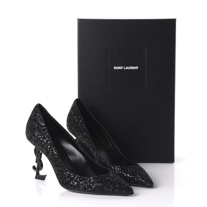 Saint Laurent Glitter Opyum 85 Pumps 38 Black 9 of 9