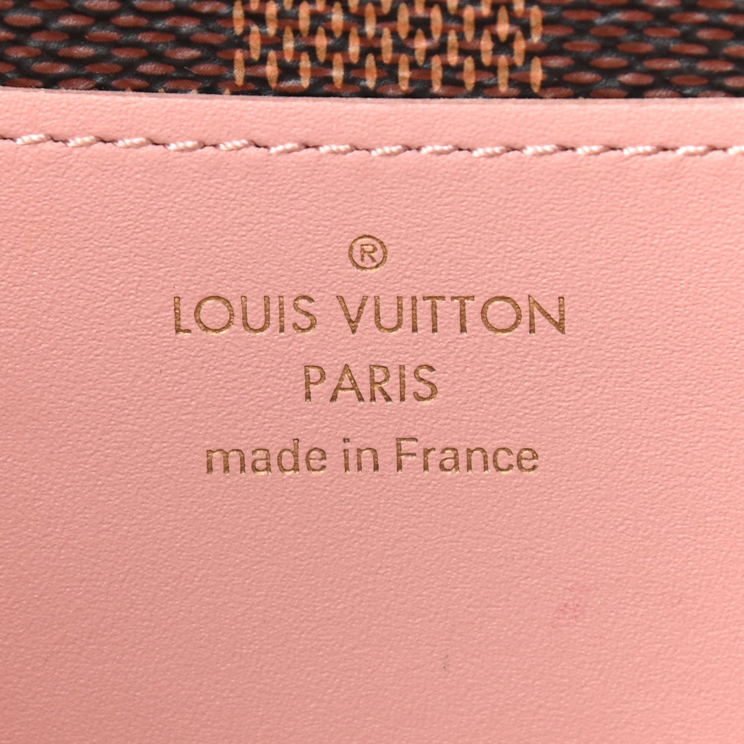 Louis Vuitton Damier Ebene Croisette Chain Wallet Rose Ballerine 6 of 12