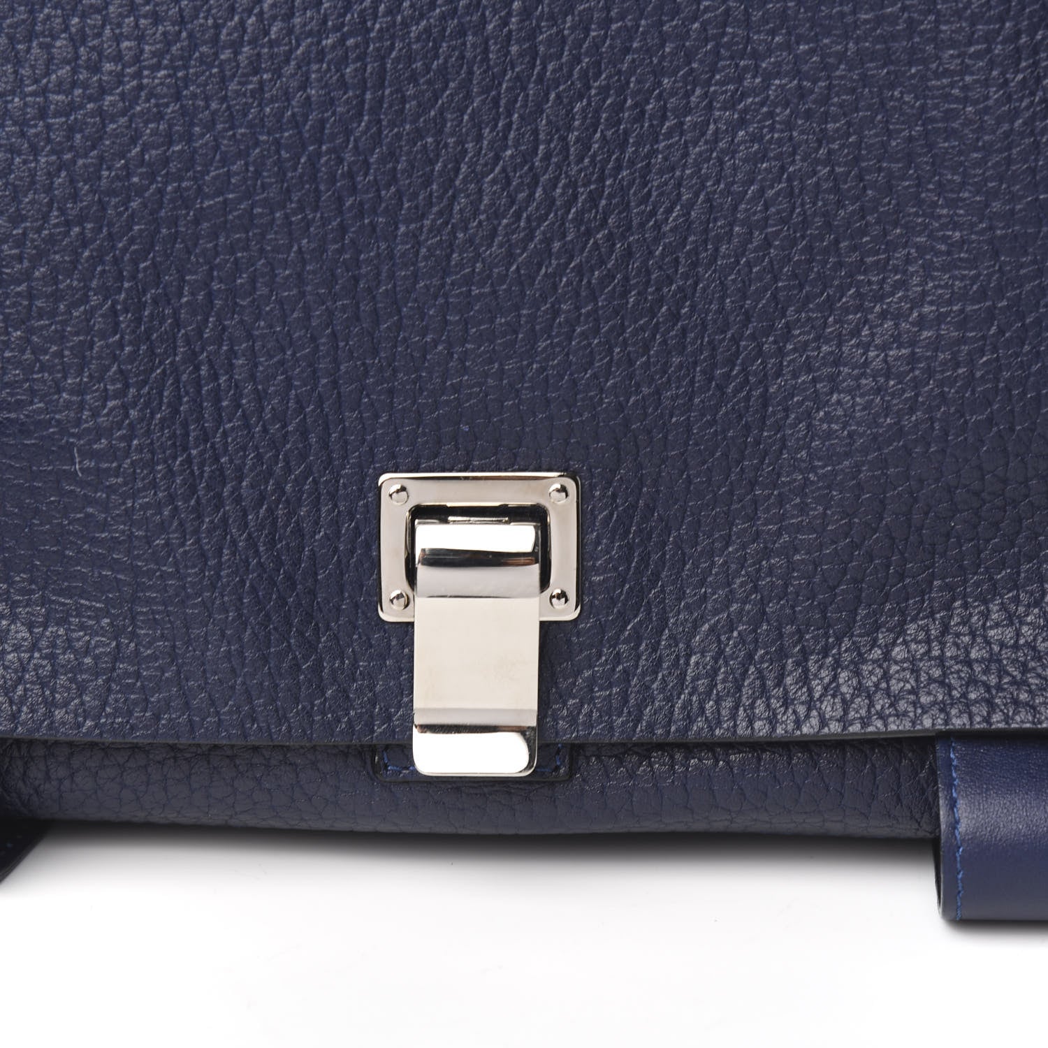 Proenza Schouler Pebbled Calfskin Double Sided PS Courier Bag Indigo 9 of 9