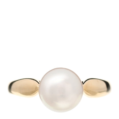 Mikimoto 18K Yellow Gold Akoya Pearl 8mm Ring 53 6.5 1 of 5