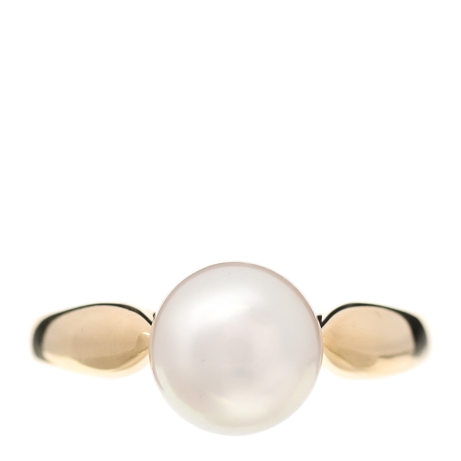 Mikimoto 18K Yellow Gold Akoya Pearl 8mm Ring 53 6.5 1 of 5