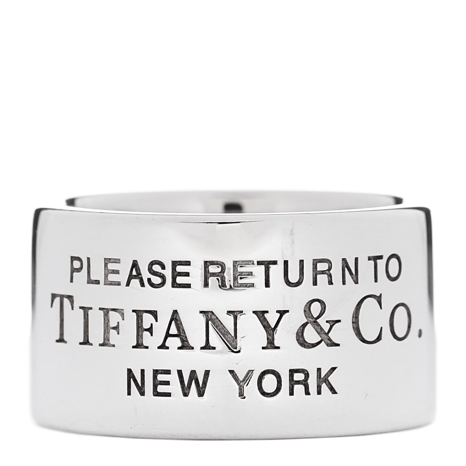 Tiffany Sterling Silver Wide Return to Tiffany Ring 47 4.25 1 of 4