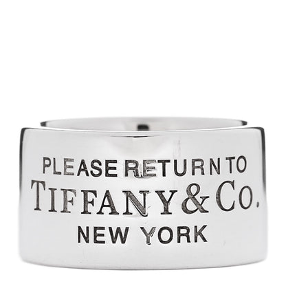 Tiffany Sterling Silver Wide Return to Tiffany Ring 47 4.25 1 of 4