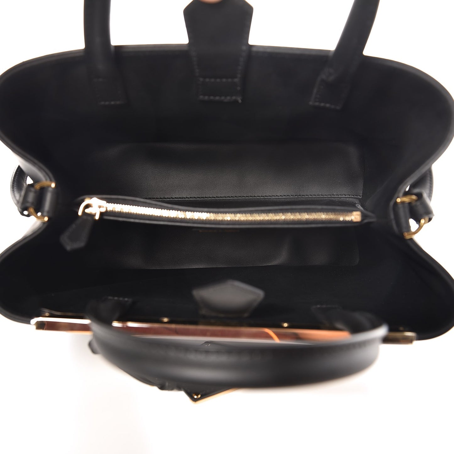 Vitello Century Metal Monster Eyes Petite 2Jours Tote Black