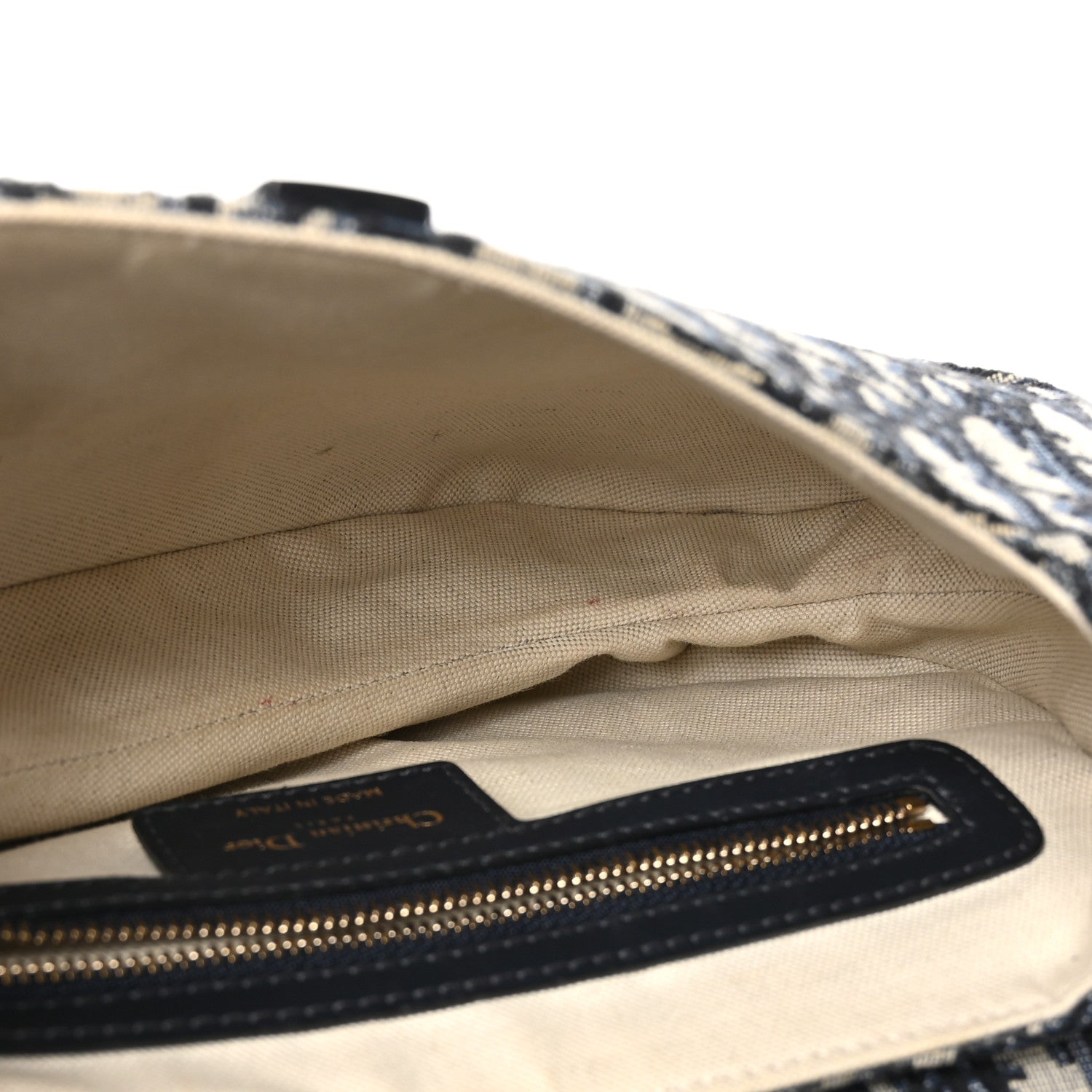 Christian Dior Oblique Saddle Bag Blue 5 of 10