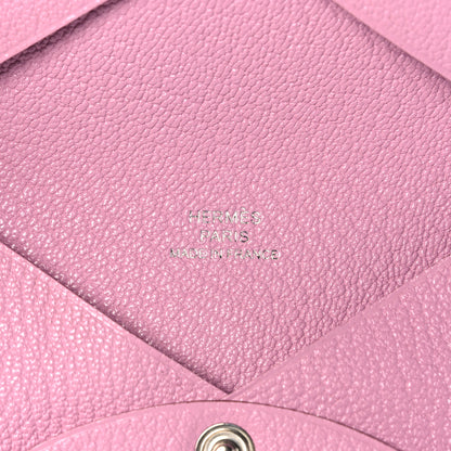 Hermes Chevre Mysore Calvi Card Case Mauve Sylvestre 6 of 8