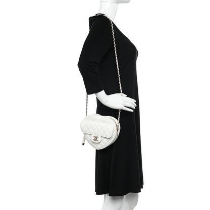 Chanel Lambskin Quilted CC In Love Heart Bag White 2 of 11