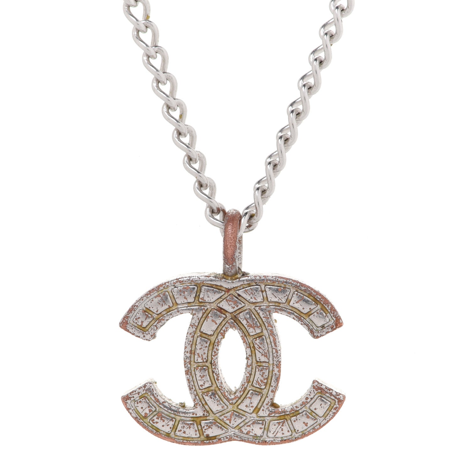Chanel CC Necklace Silver 4 of 5