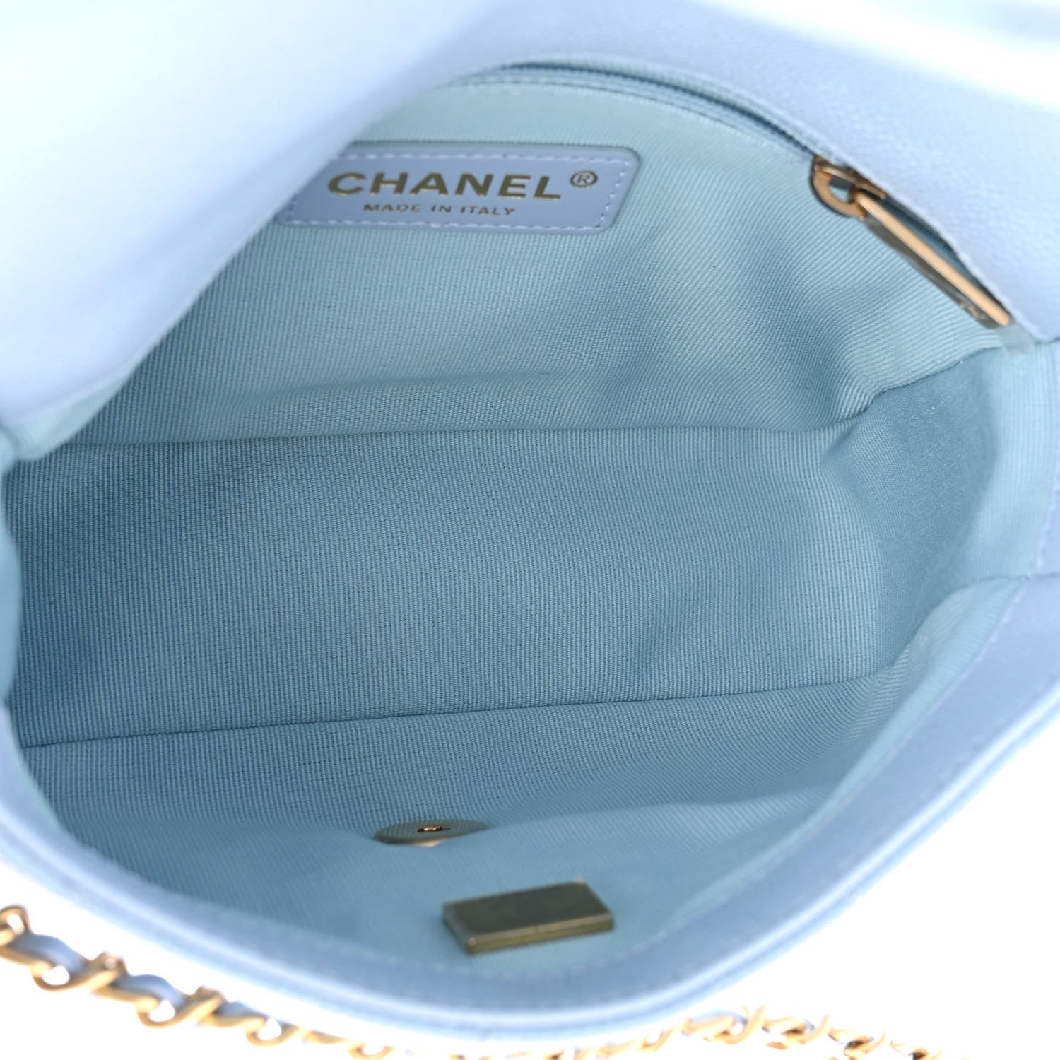 Chanel Iridescent Caviar Quilted Mini My Perfect Flap Light Blue 5 of 10
