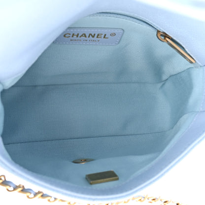 Chanel Iridescent Caviar Quilted Mini My Perfect Flap Light Blue 5 of 10