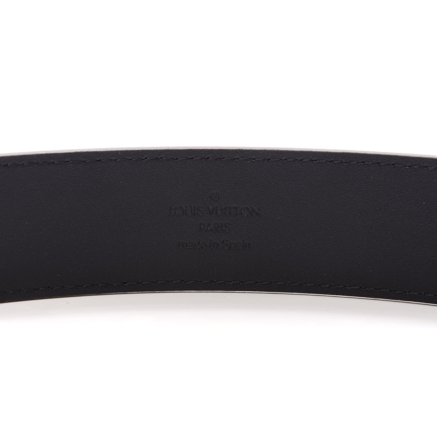 Louis Vuitton Calfskin 35mm Pont Neuf Belt 95 38 Black 5 of 9