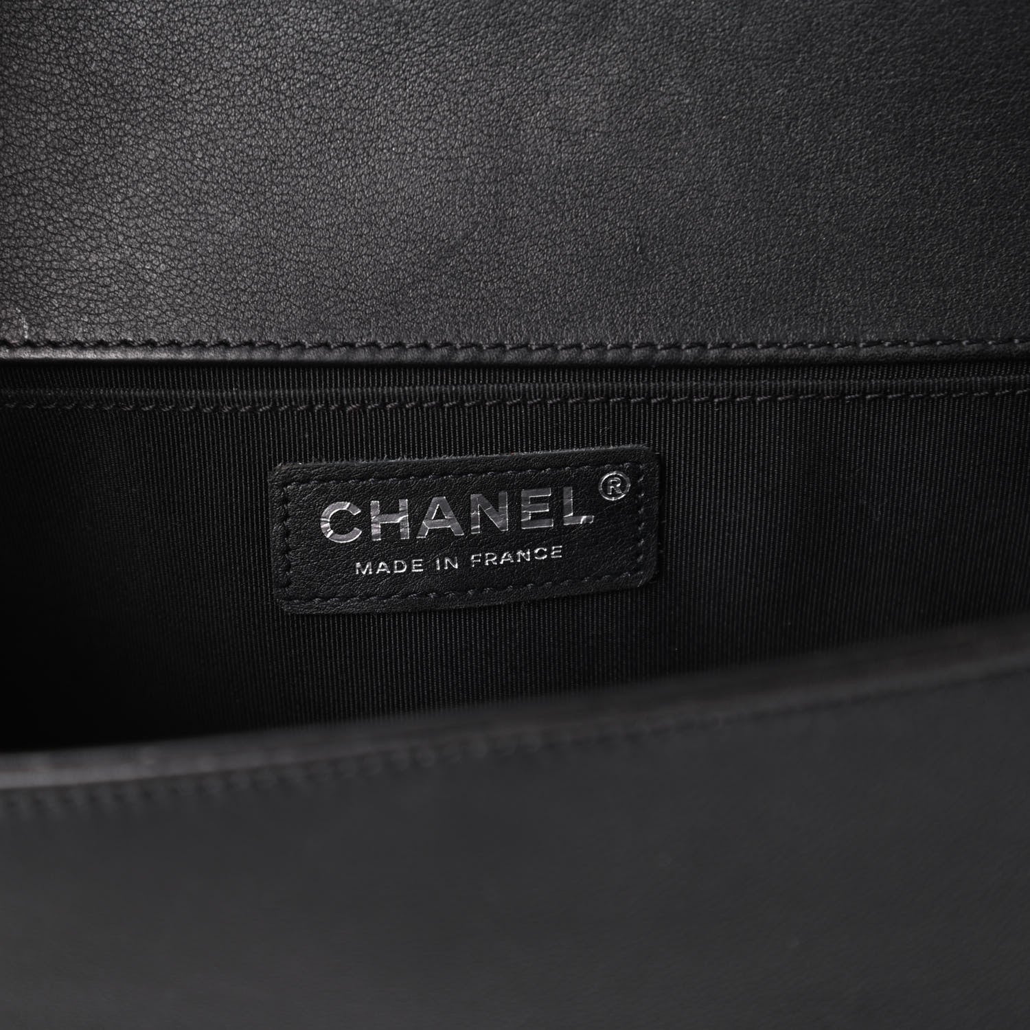 Chanel Calfskin Chevron Quilted Medium Boy Flap Black 8 of 11