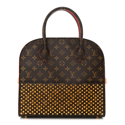 Louis Vuitton Monogram Calf Hair Spikes Iconoclasts Christian Louboutin Tote Red 1 of 17
