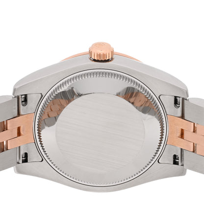 Rolex Stainless Steel 18K Everose Gold Diamond 31mm Oyster Perpetual Datejust Watch Chocolate Roman 178341 4 of 5