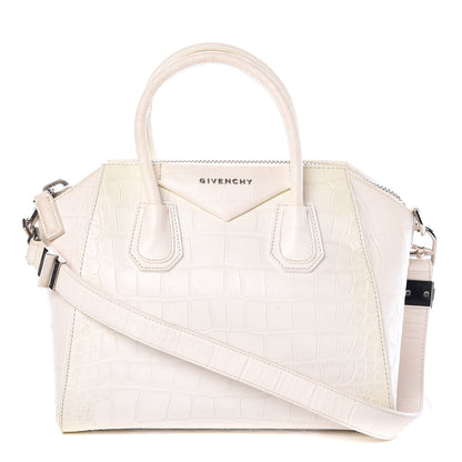 Givenchy Calfskin Crocodile Embossed Small Antigona White 1 of 26