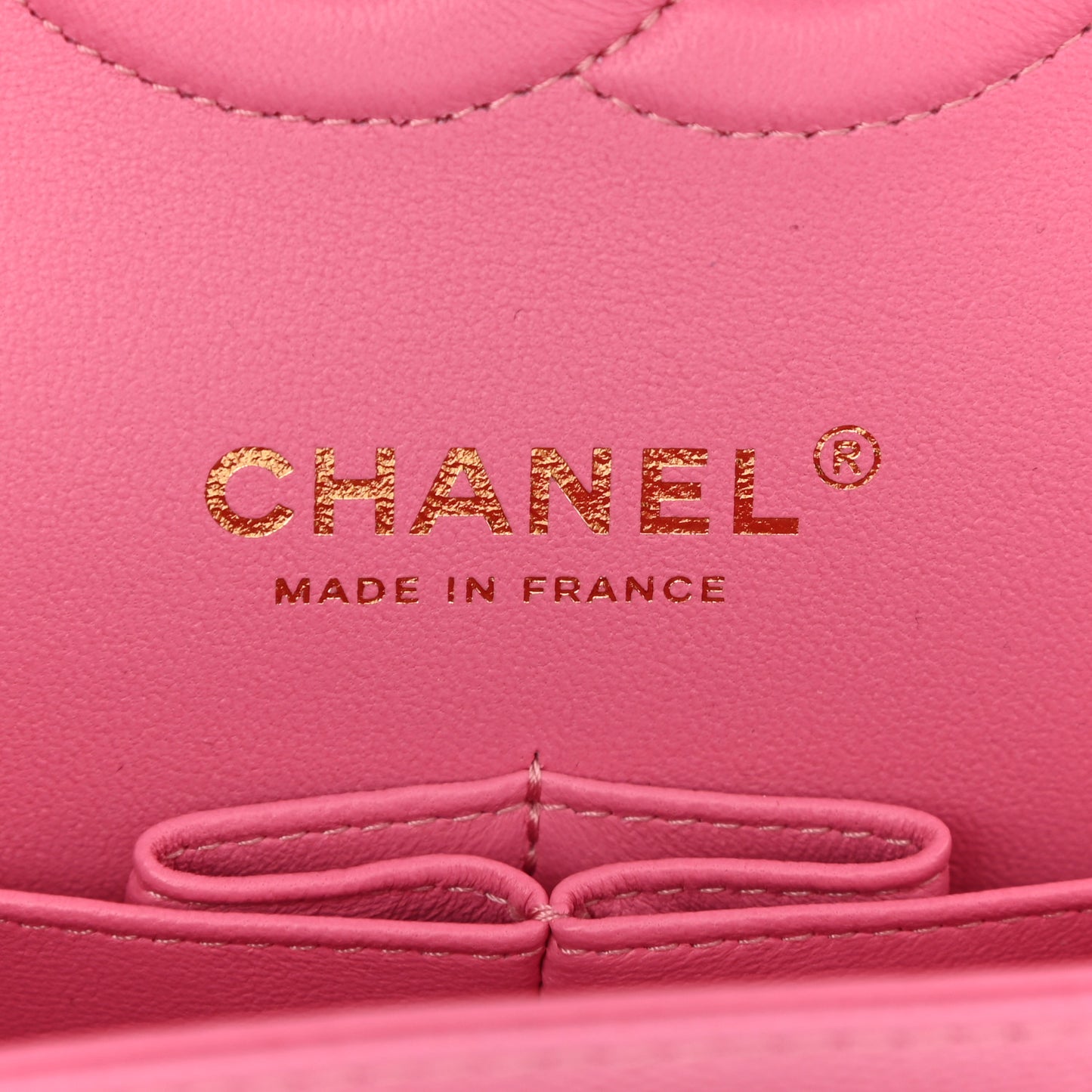 Caviar Quilted Medium Double Flap Pink