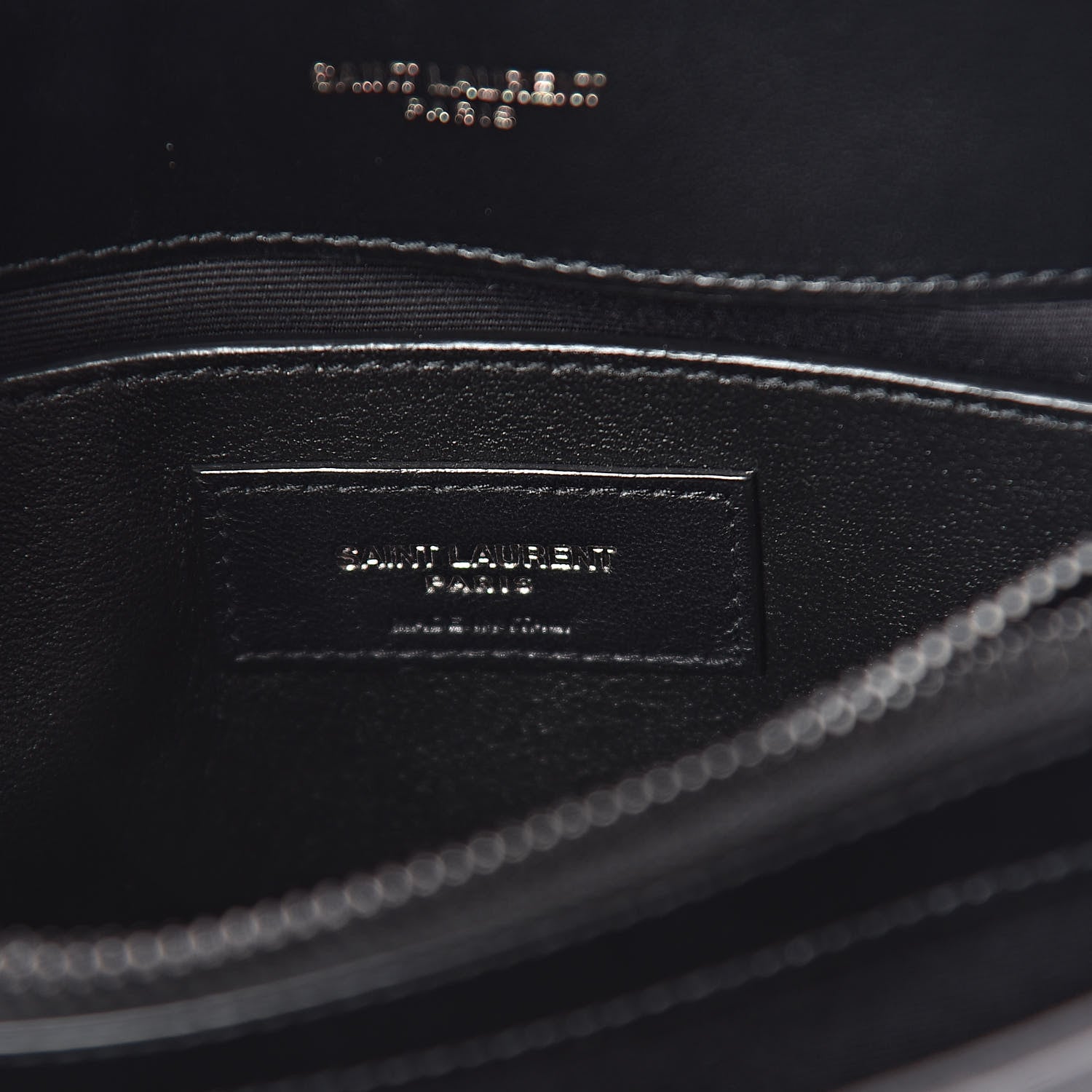 Saint Laurent Calfskin Y Quilted Monogram Small Loulou Chain Satchel Black 6 of 9