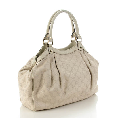 Gucci Guccissima Medium Sukey Tote Mystic White 3 of 7
