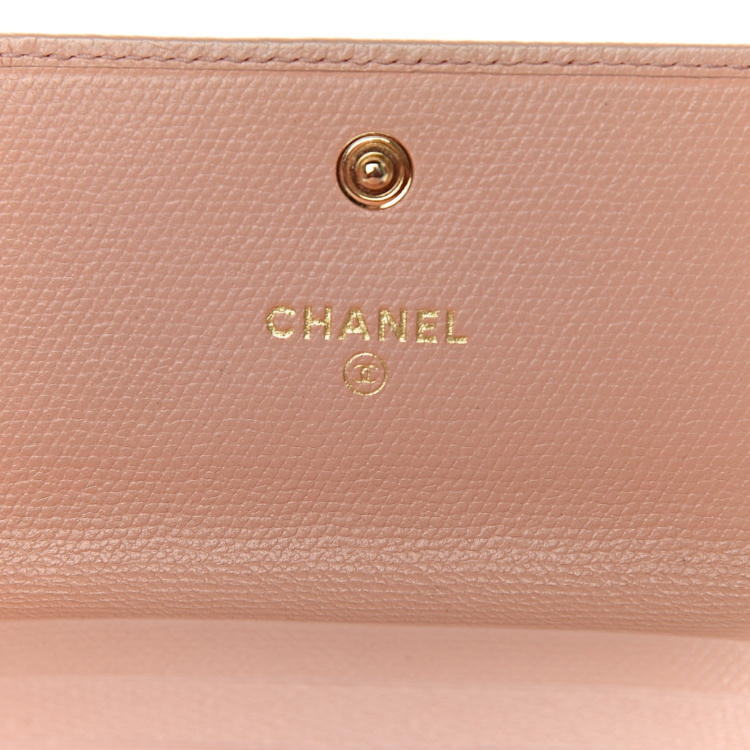 Chanel Grained Calfskin CC Button Compact Wallet Pink 7 of 15