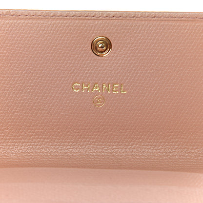 Chanel Grained Calfskin CC Button Compact Wallet Pink 7 of 15