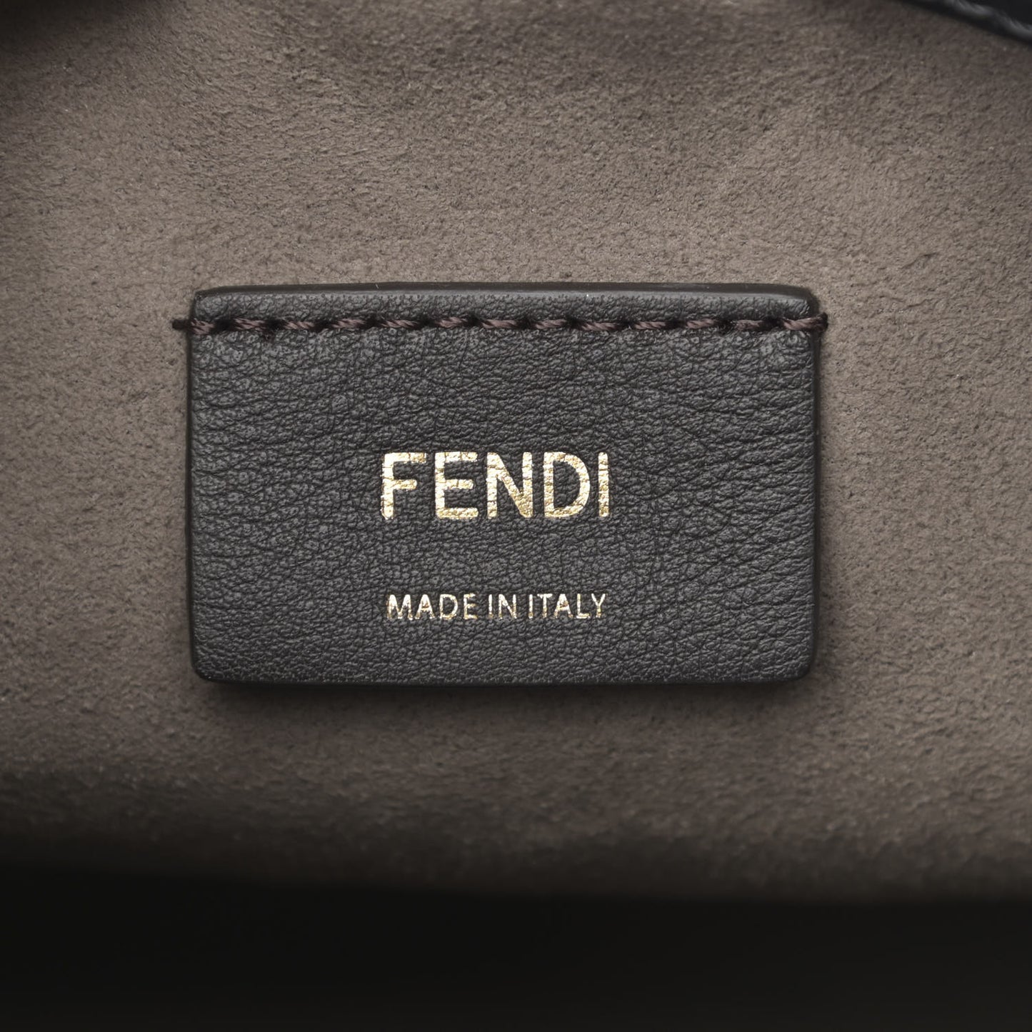 Vitello Liberty F is Fendi Bi-Color FF 1974 Embossed Mini Mon Tresor Bucket Bag Maya Black