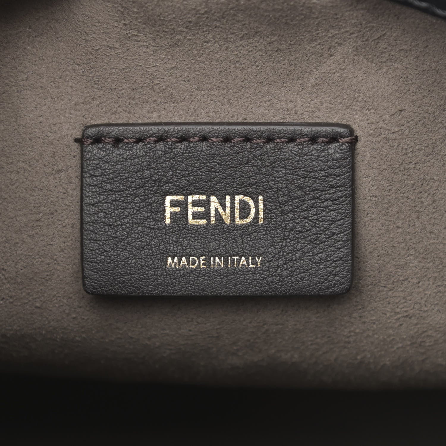 Fendi Vitello Liberty F is Fendi Bi-Color FF 1974 Embossed Mini Mon Tresor Bucket Bag Maya Black 6 of 11