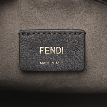 Fendi Vitello Liberty F is Fendi Bi-Color FF 1974 Embossed Mini Mon Tresor Bucket Bag Maya Black 6 of 11