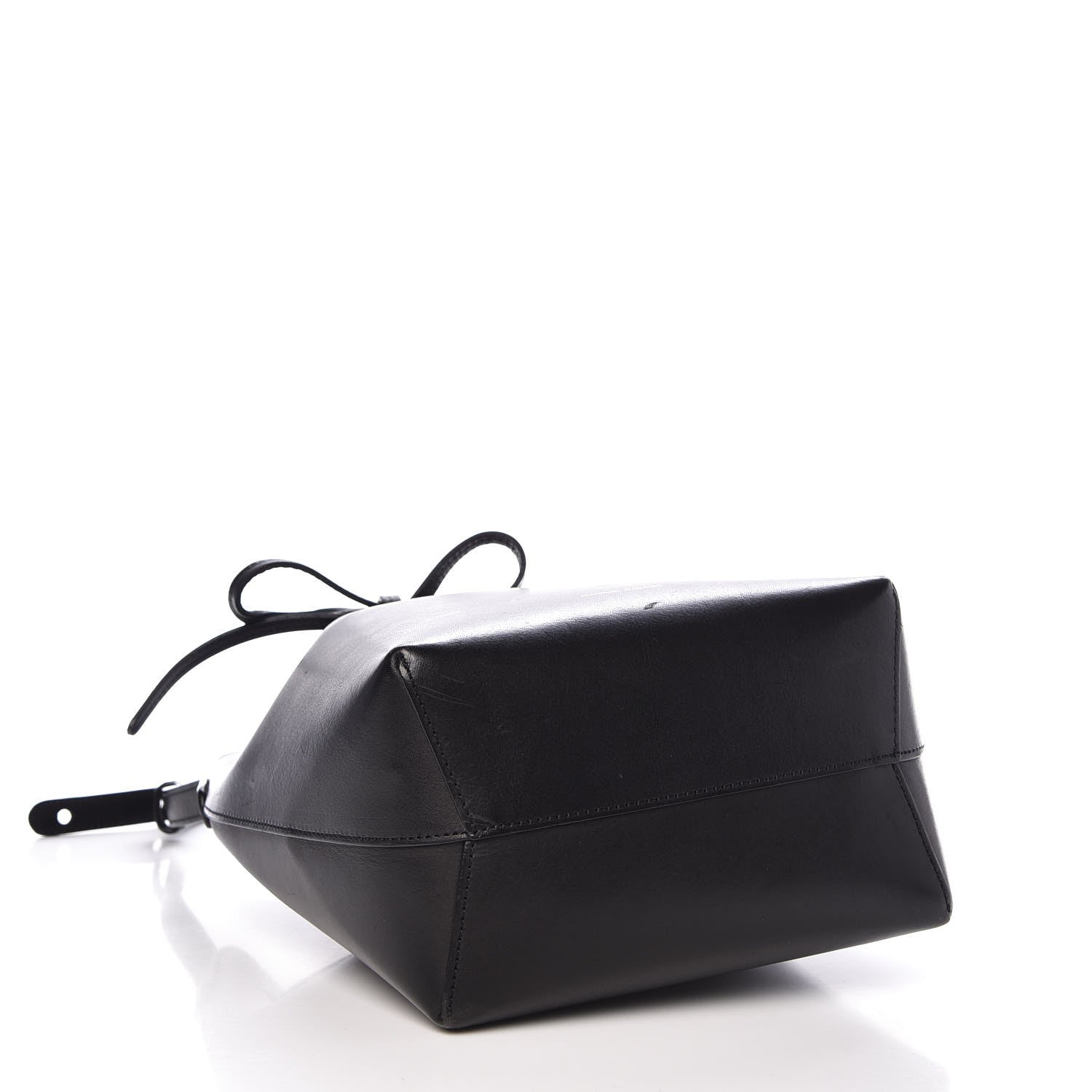 Mansur Gavriel Calfskin Mini Bucket Bag Black Royal 4 of 9