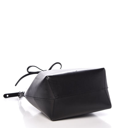 Mansur Gavriel Calfskin Mini Bucket Bag Black Royal 4 of 9