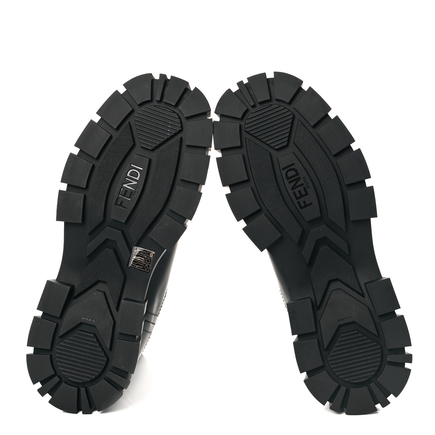 Fendi Calfskin Rubber Mens Fendi Force Chelsea Boots 7.5 Black 6 of 9