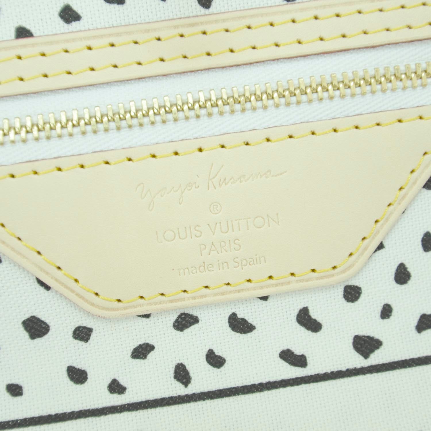 Louis Vuitton Monogram Kusama Waves Neverfull MM White 9 of 10