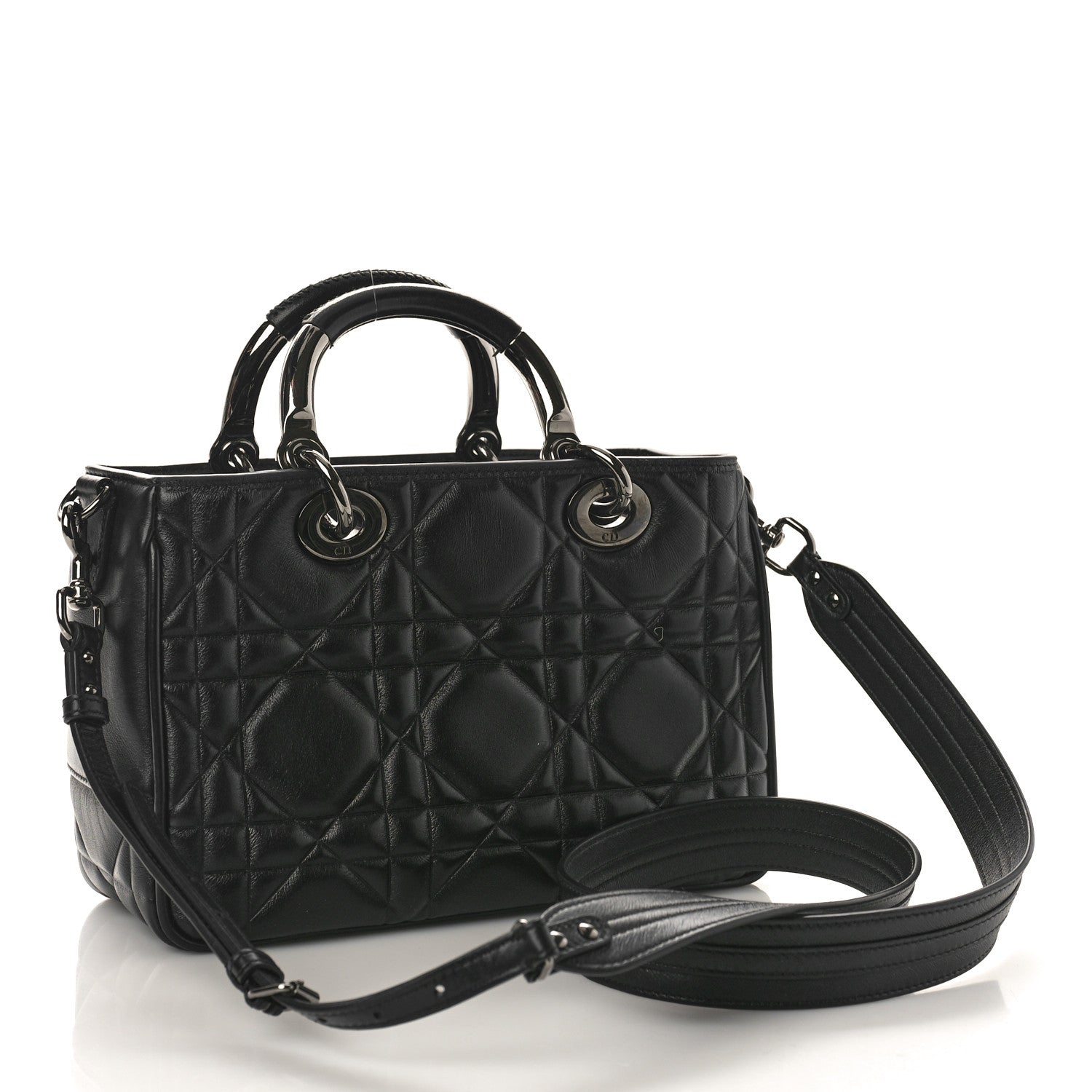 Christian Dior Calfskin Cannage Small The Lady 95.22 Black 2 of 9