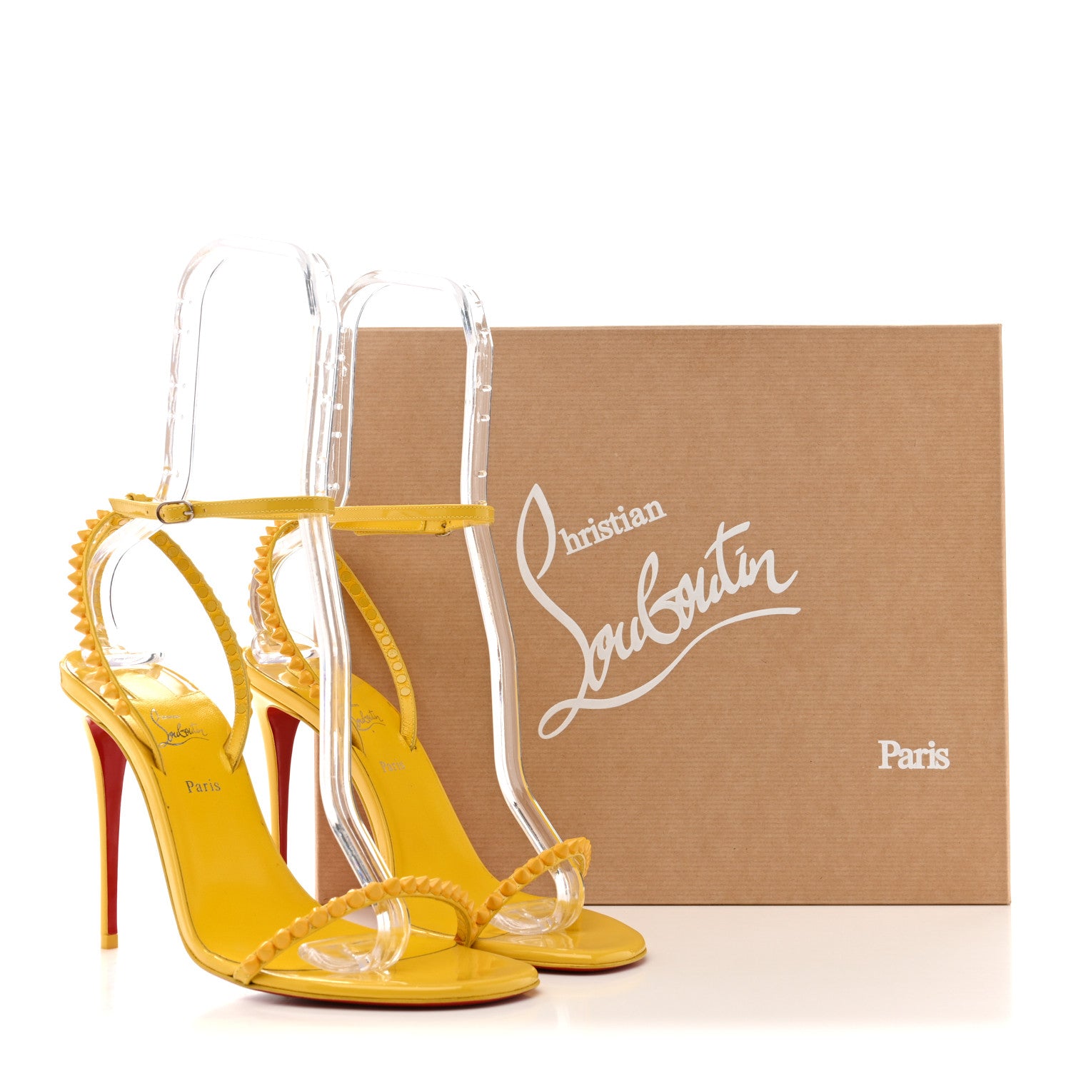 Christian Louboutin Kid Spiked So Me 100 Sandals 39 Sol 1857973