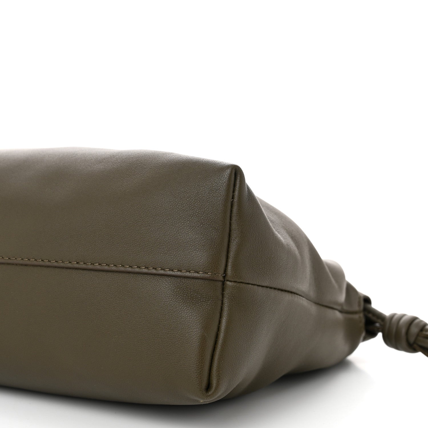 Loewe Mellow Nappa Medium Donut Chain Flamenco Knot Clutch Dark Khaki 10 of 10