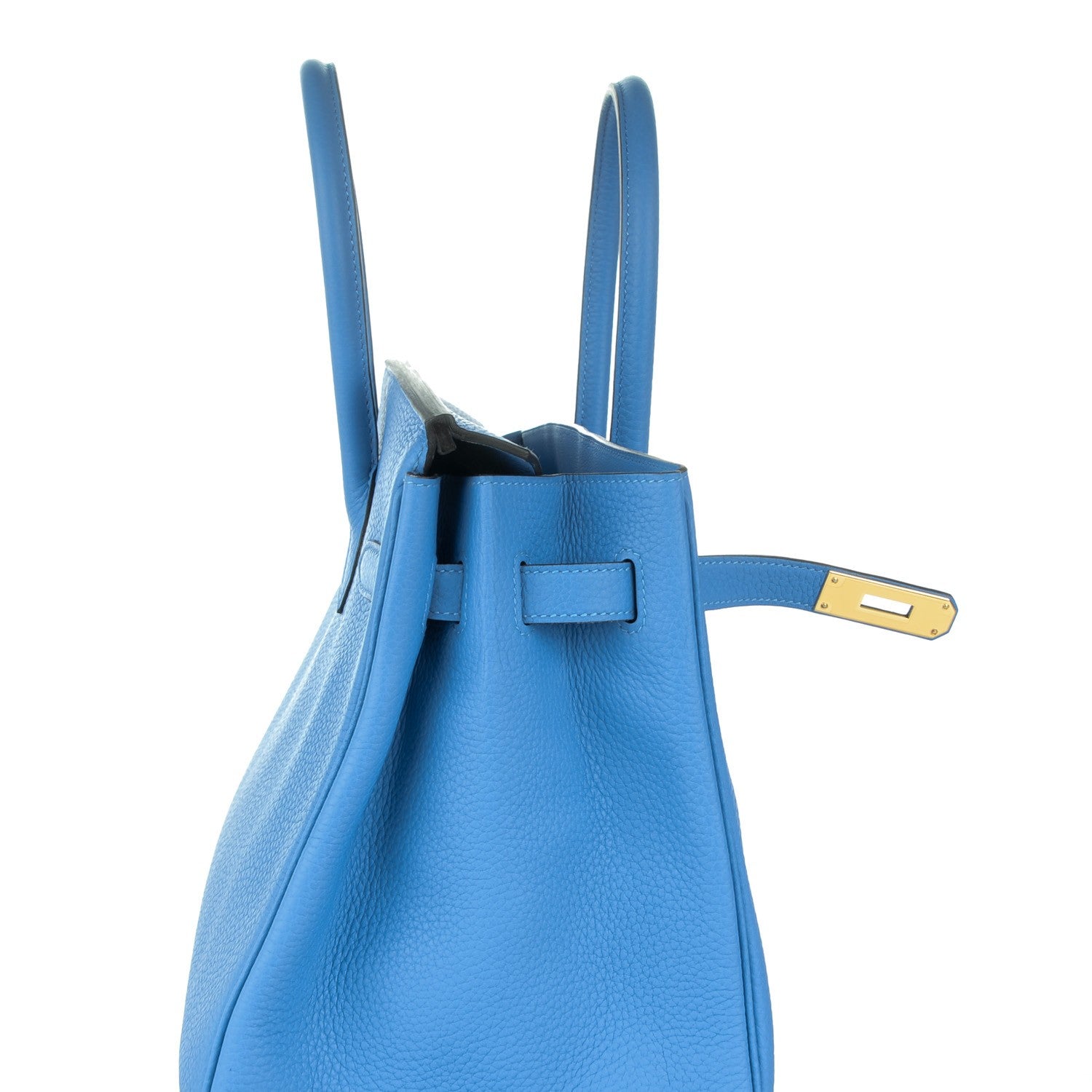 Hermes Taurillon Clemence Birkin 35 Bleu Paradis 16 of 27
