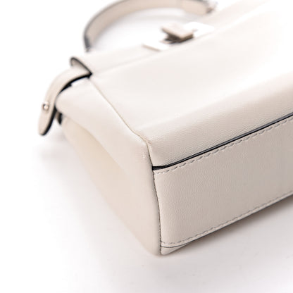 Fendi Shiny Nappa Micro Peekaboo Iconic Satchel White 9 of 14