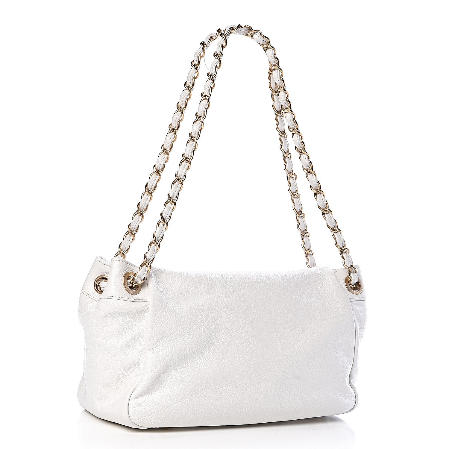 Chanel Grained Calfskin Metal Mosaic Flap White 3 of 10