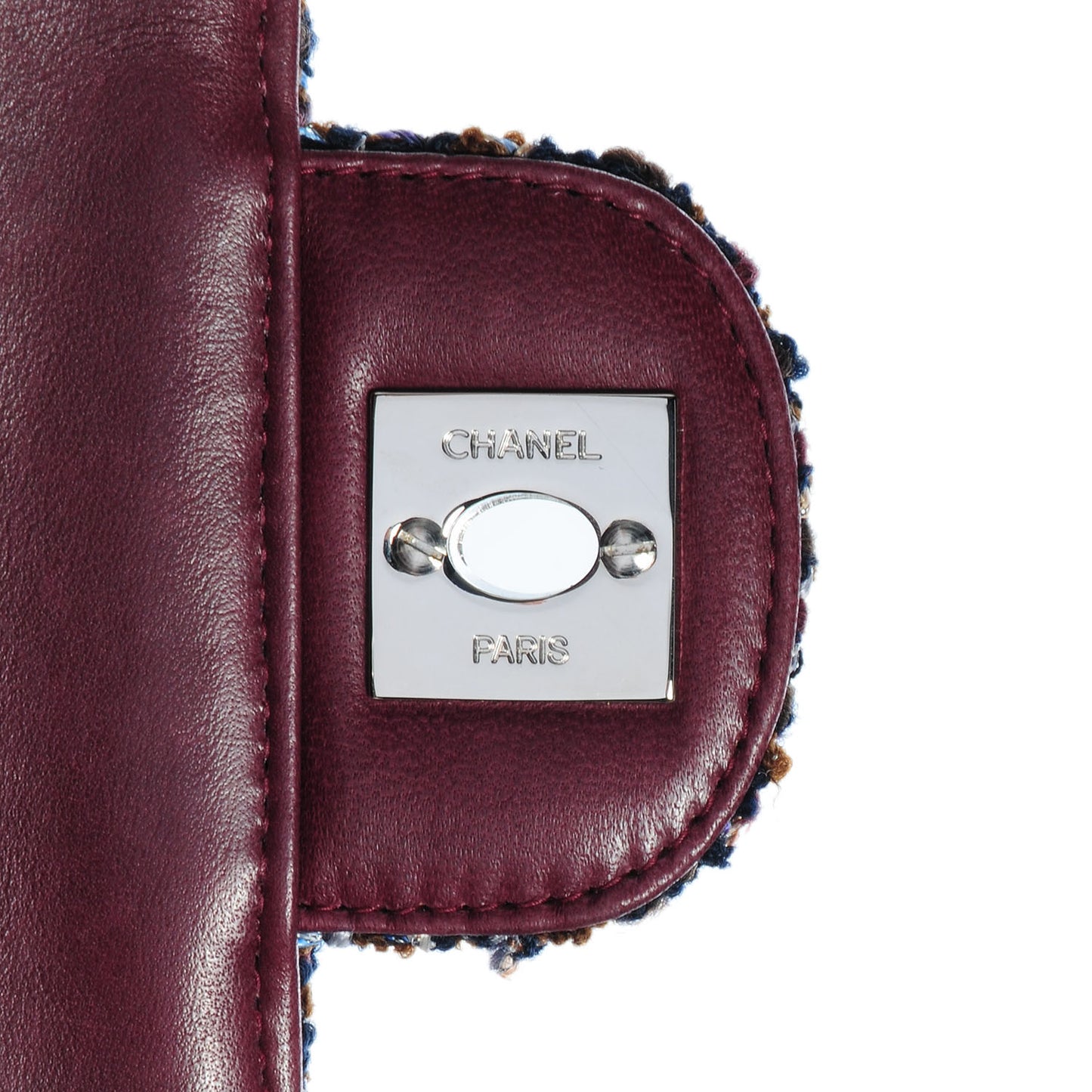 Tweed East West Flap Burgundy