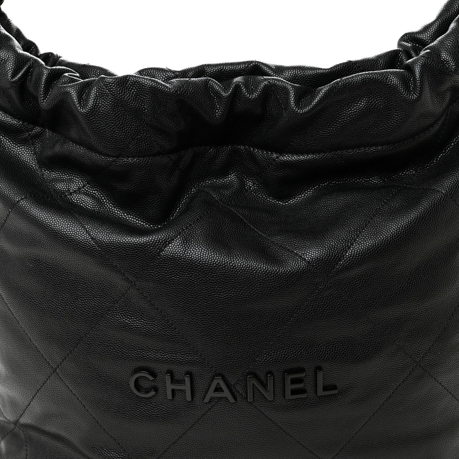 Chanel Shiny Caviar Quilted Monochrome Small Chanel 22  Black 8 of 10