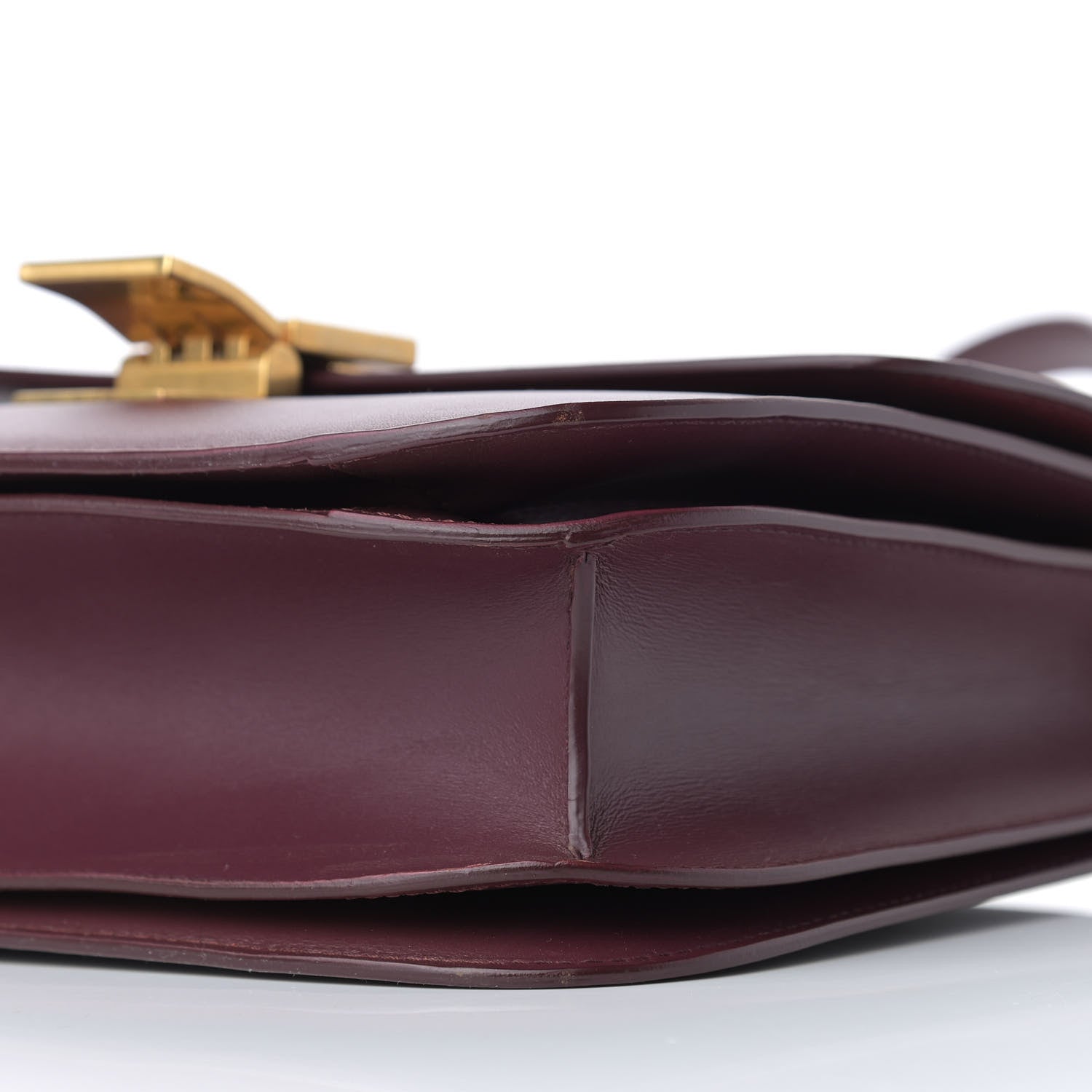 Celine Box Calfskin Medium Classic Box Flap Bag Burgundy 10 of 13