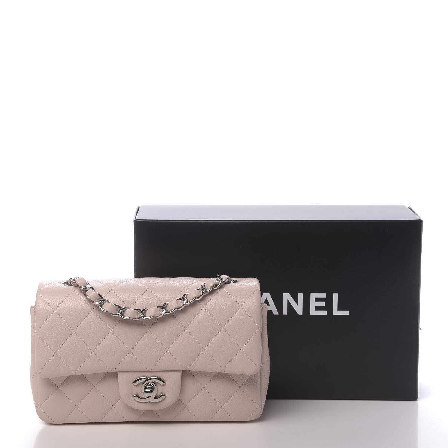 Chanel Caviar Quilted Mini Rectangular Flap Light Pink 11 of 11