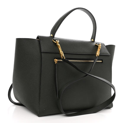 Celine Grained Calfskin Mini Belt Bag Dark Green 3 of 9