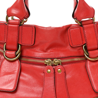 Chloe Calfskin Large Bay Tote Red 8 of 10